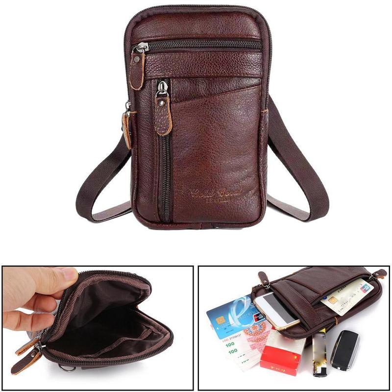 Swing Seat Belt - 1PC Multi-purpose Casual Men Leather Phone