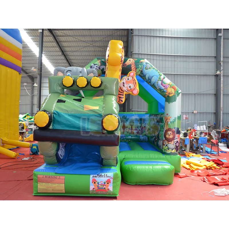 Kids Outdoor Jeep - Safari Jeep Theme Inflatable Bounce House