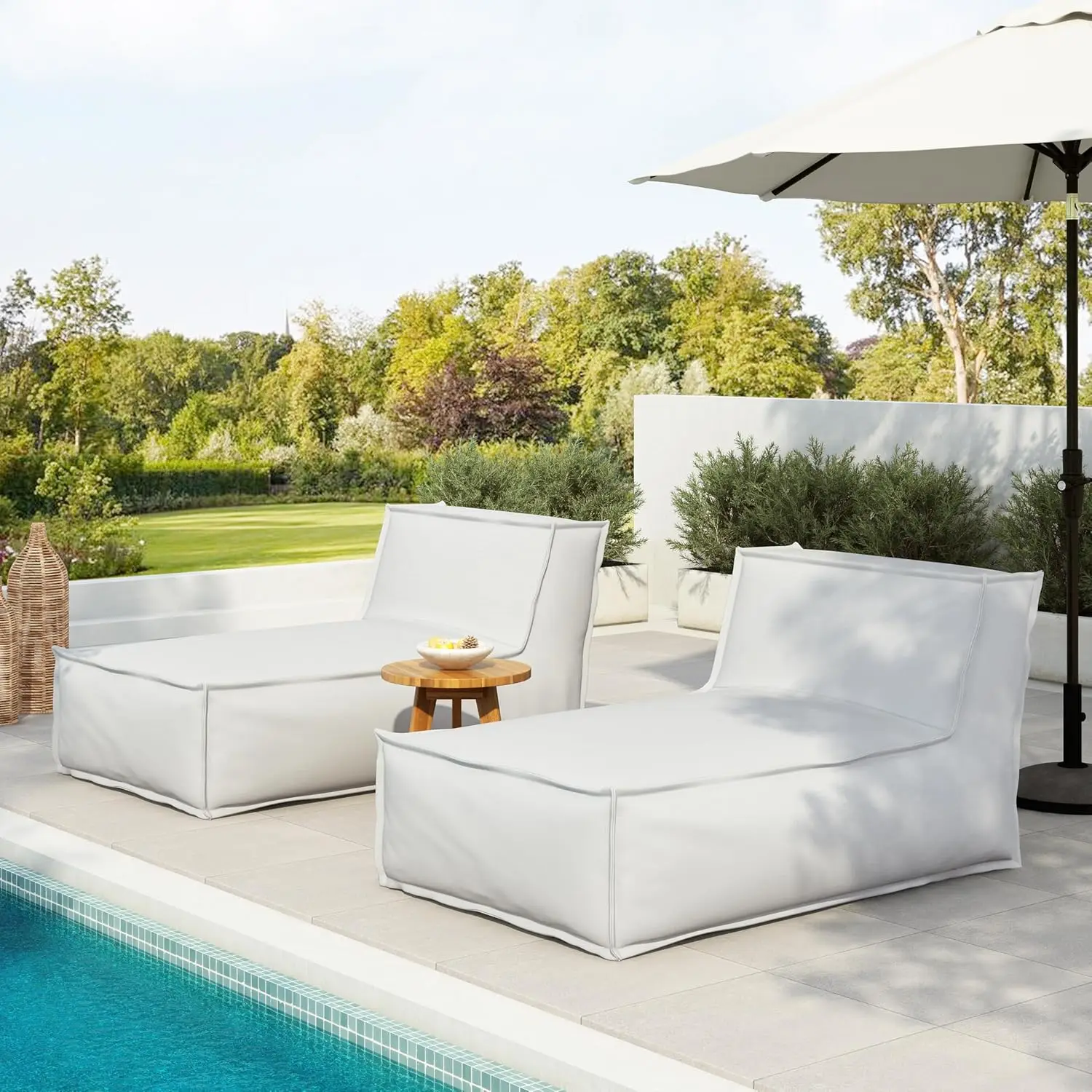 Kids Outdoor Lounger Chair - Natty Outdoor Bean Bag Chair Set