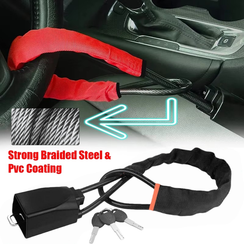 Swing Seat Belt - Car Steering Wheel Lock With Seat
