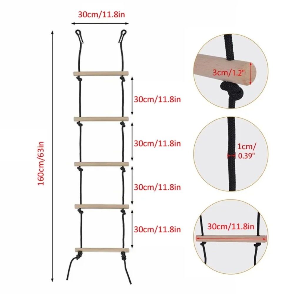 Children Climbing Rope Ladder  - Kids Outdoor Wooden Playset recension och pris