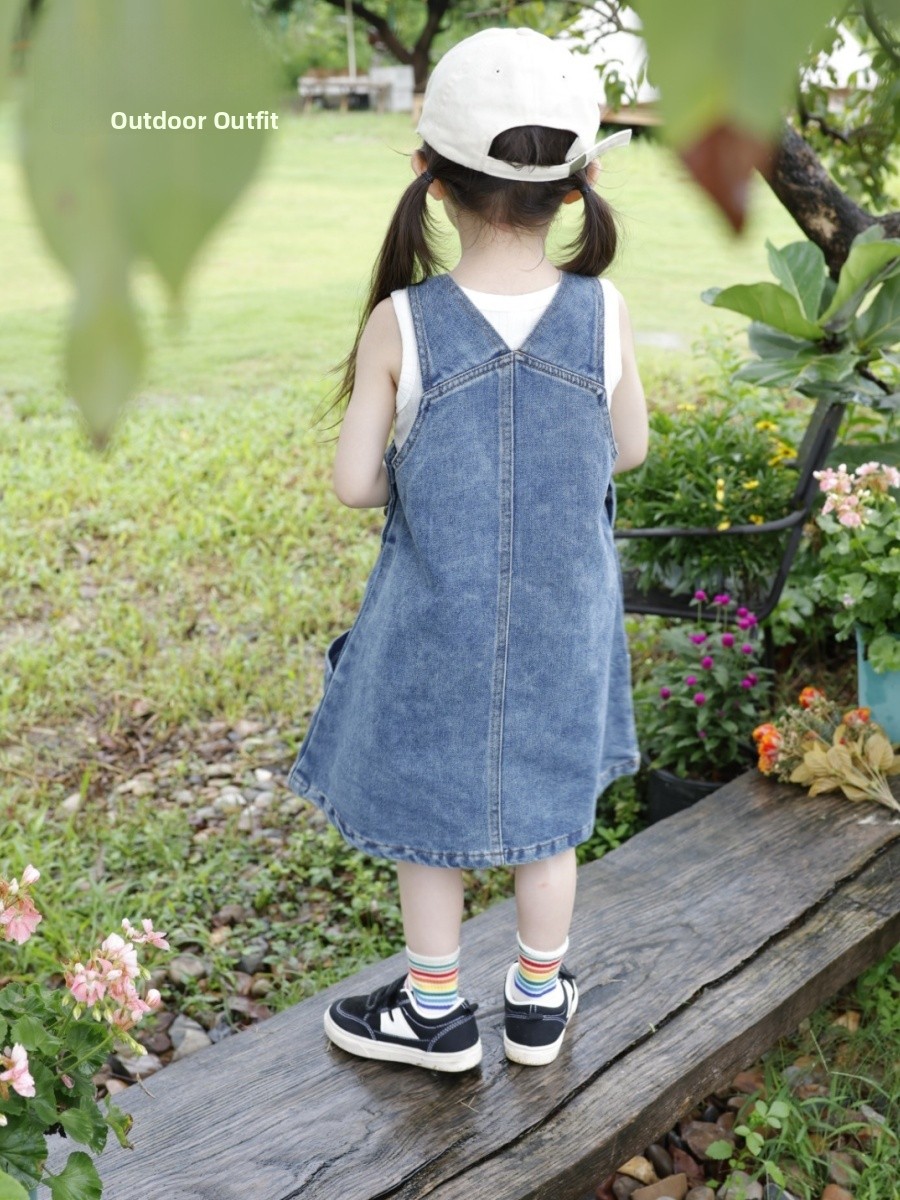 Girls Outdoor Camping Denim Ov - Kids Outdoor Overalls recension och pris
