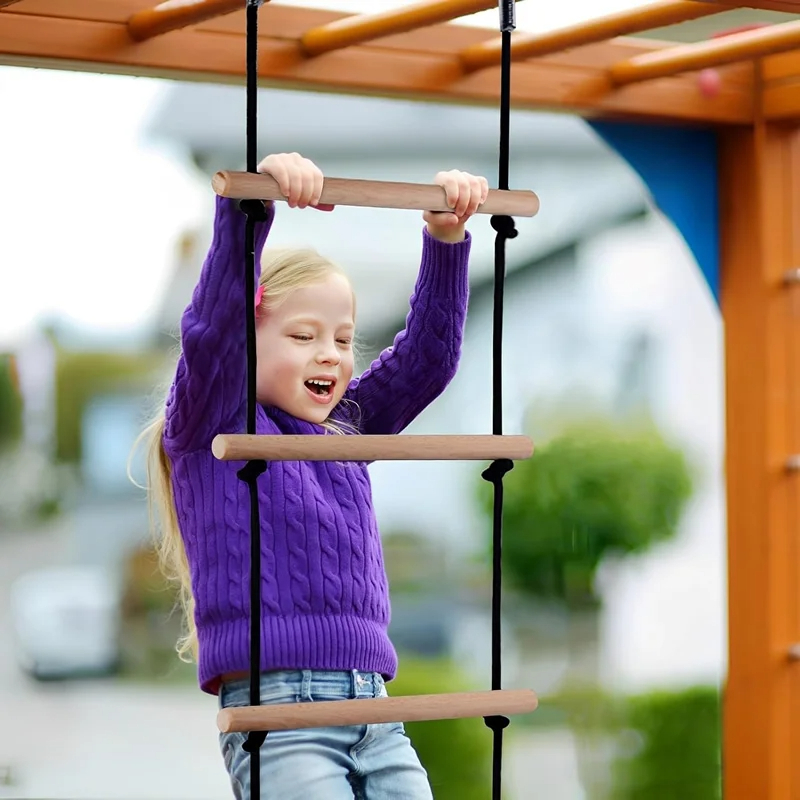 Children Climbing Rope Ladder  - Kids Outdoor Swing And Slide recension och pris