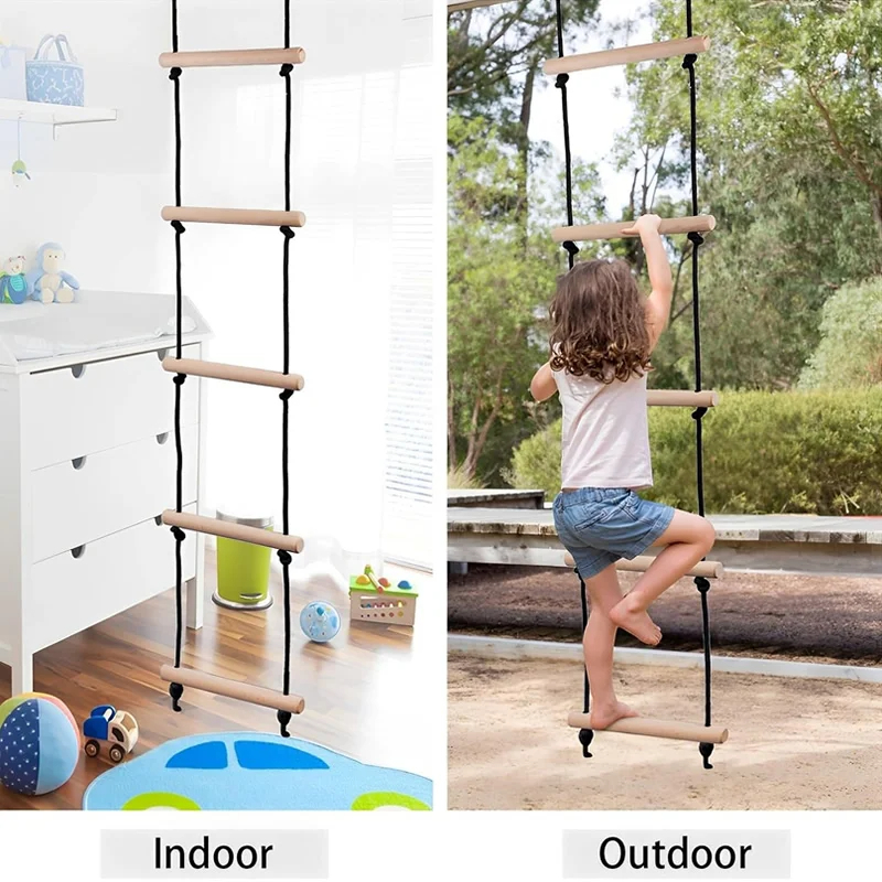 Children Climbing Rope Ladder  - Kids Outdoor Swing And Slide recension och pris