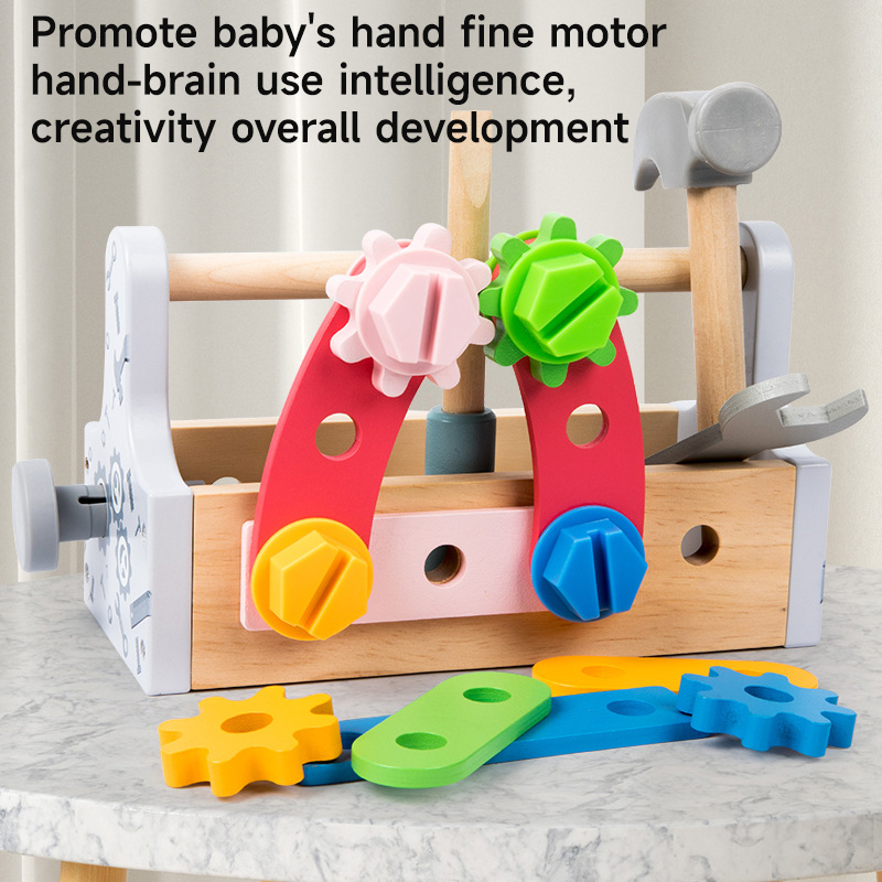 Children Toolbox Wooden Toys D - Kids Outdoor Wooden Playset recension och pris