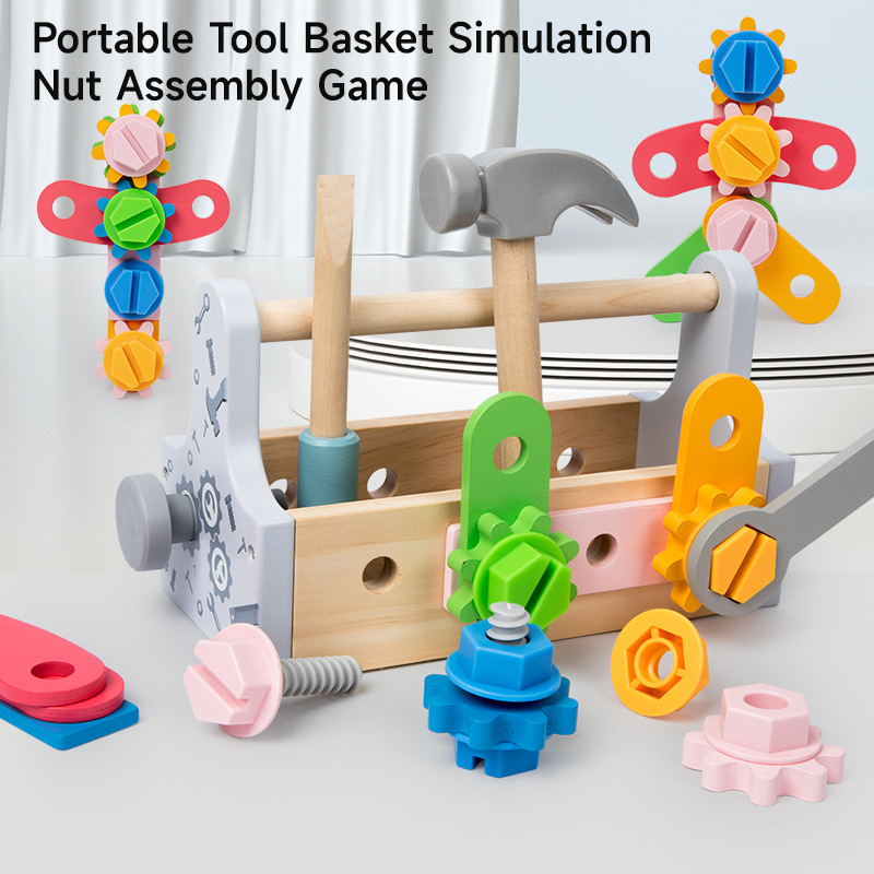 Children Toolbox Wooden Toys D - Kids Outdoor Wooden Playset recension och pris