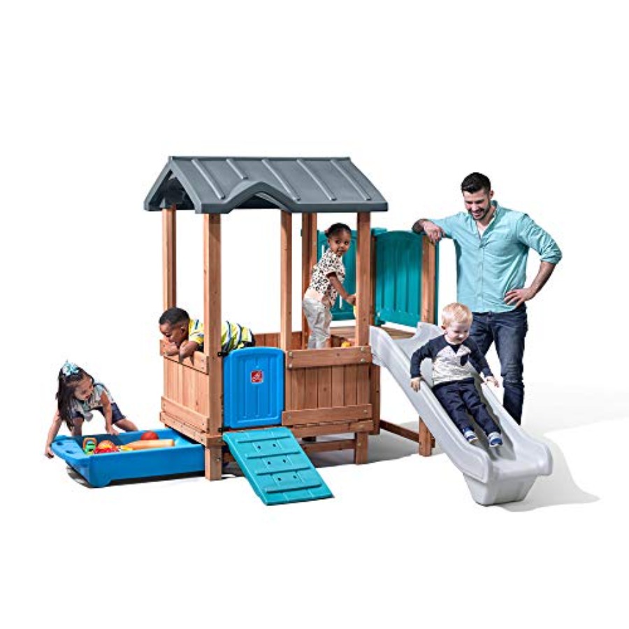 Woodland Adventure Playhouse & - Kids Outdoor Swing And Slide recension och pris