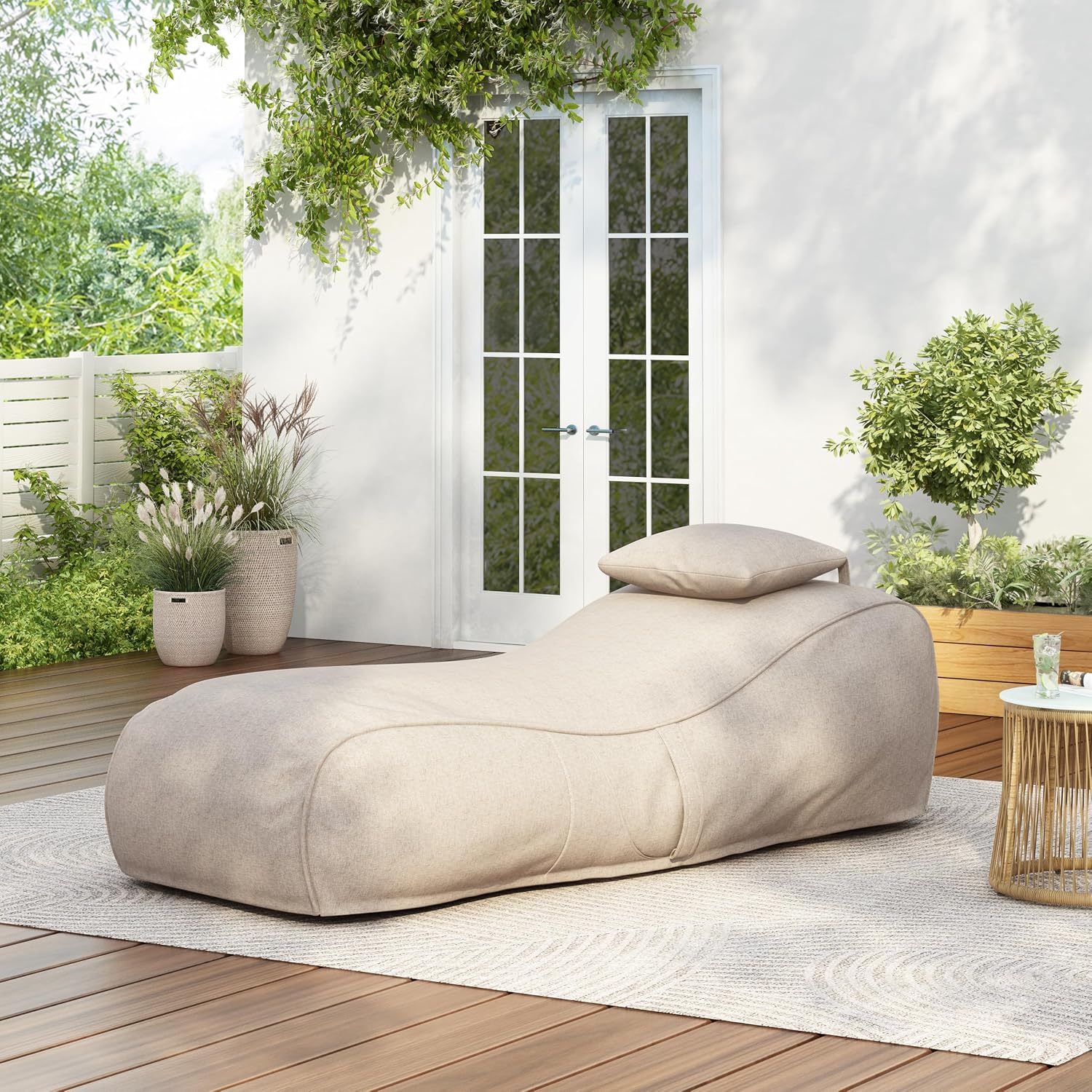 Morton Bean Bag Chair, Fabric  - Kids Outdoor Lounger Chair recension och pris