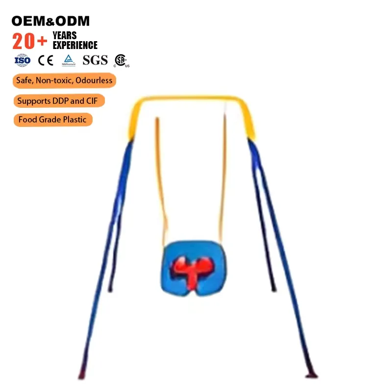 Outdoor Metal Swing Frame with - Kids Outdoor Swing And Slide recension och pris