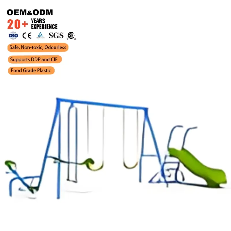 Outdoor Metal Swing Frame with - Kids Outdoor Swing And Slide recension och pris