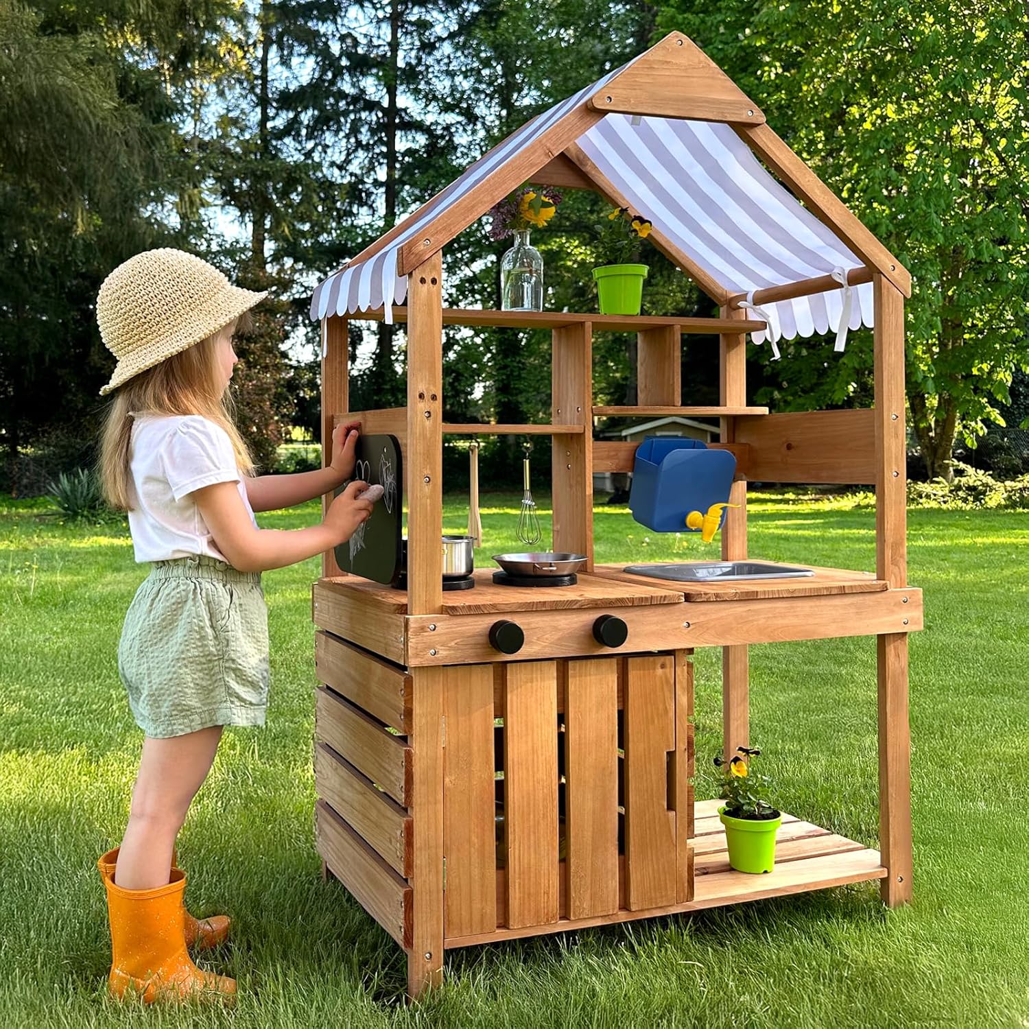 #Mud Kitchen Outdoor Playset C - Kids Outdoor Wooden Playset recension och pris