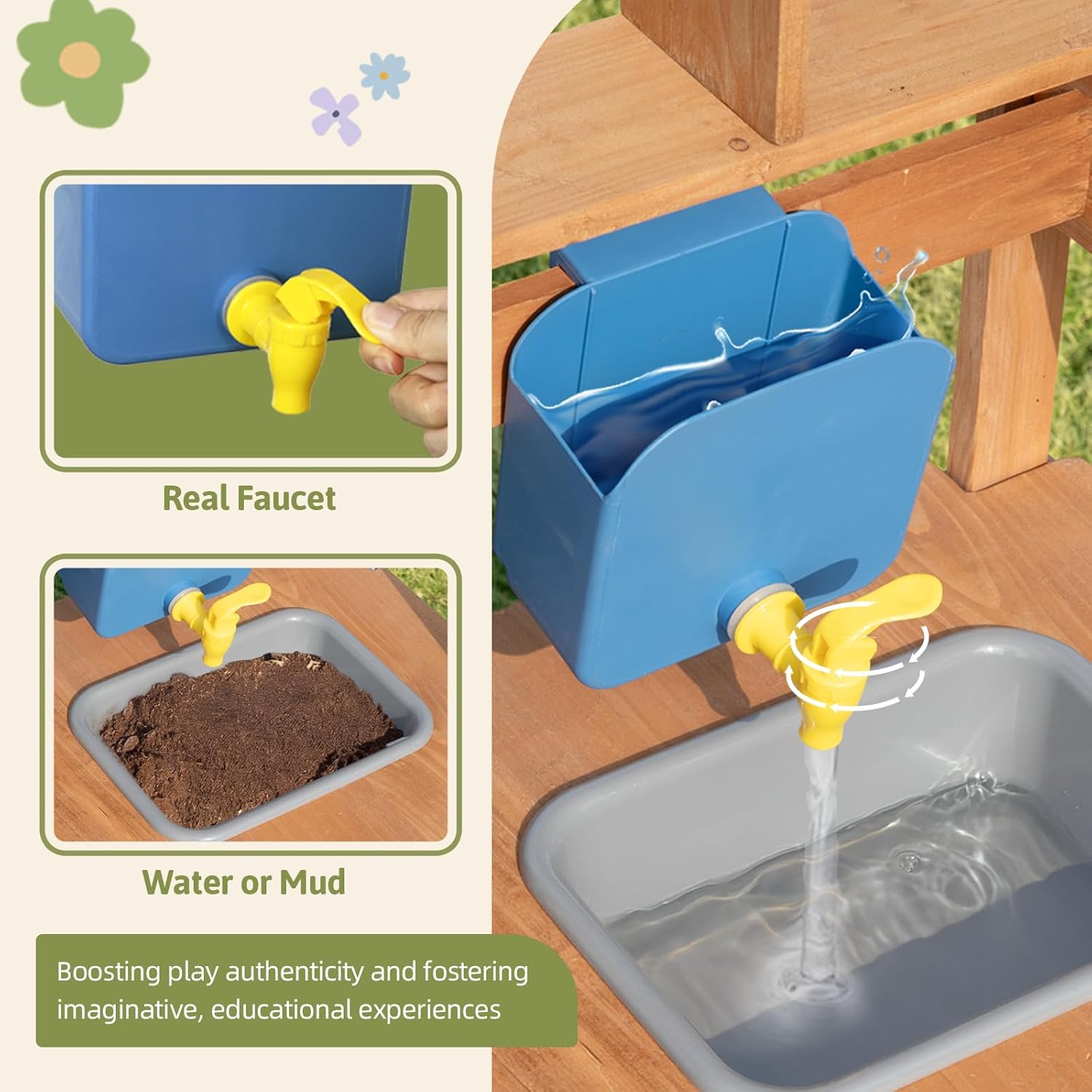 #Mud Kitchen Outdoor Playset C - Kids Outdoor Wooden Playset recension och pris