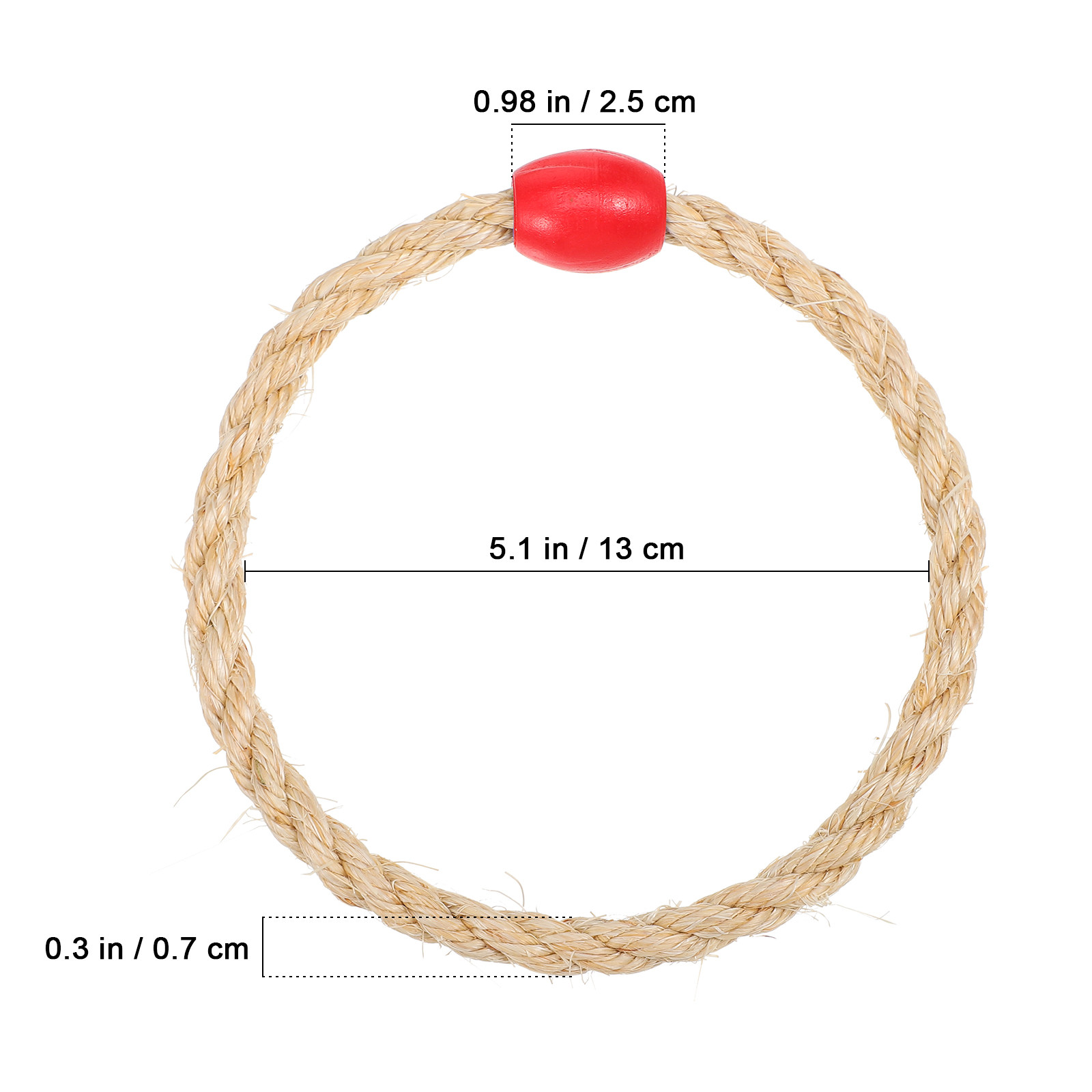 10Pcs Wooden Style Twine Ring  - Kids Indoor Outdoor Games recension och pris