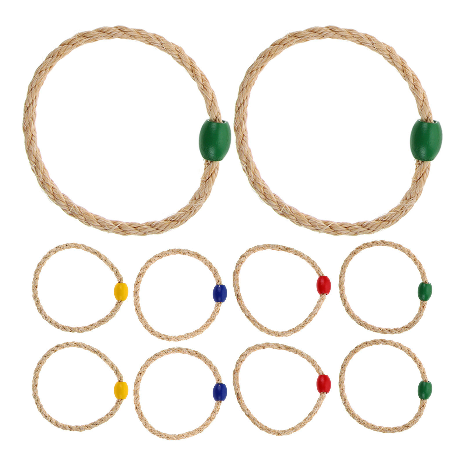 10Pcs Wooden Style Twine Ring  - Kids Indoor Outdoor Games recension och pris