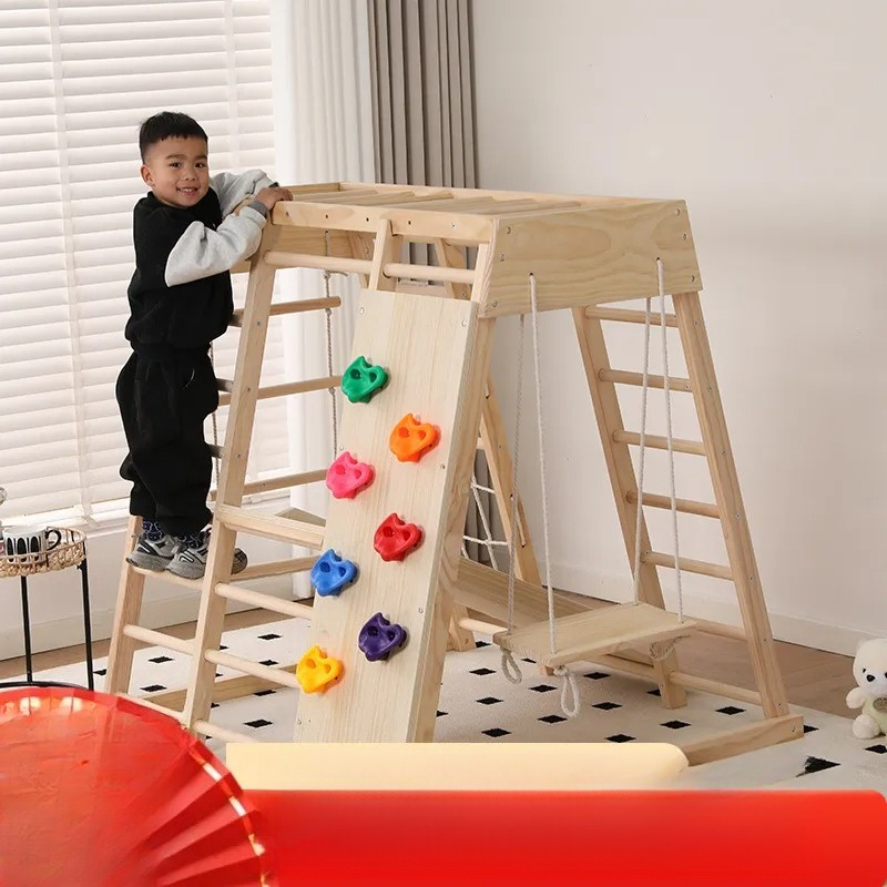 JMZ Wooden Jungle Gym Slide Cl - Kids Outdoor Jungle Gym With Slide recension och pris