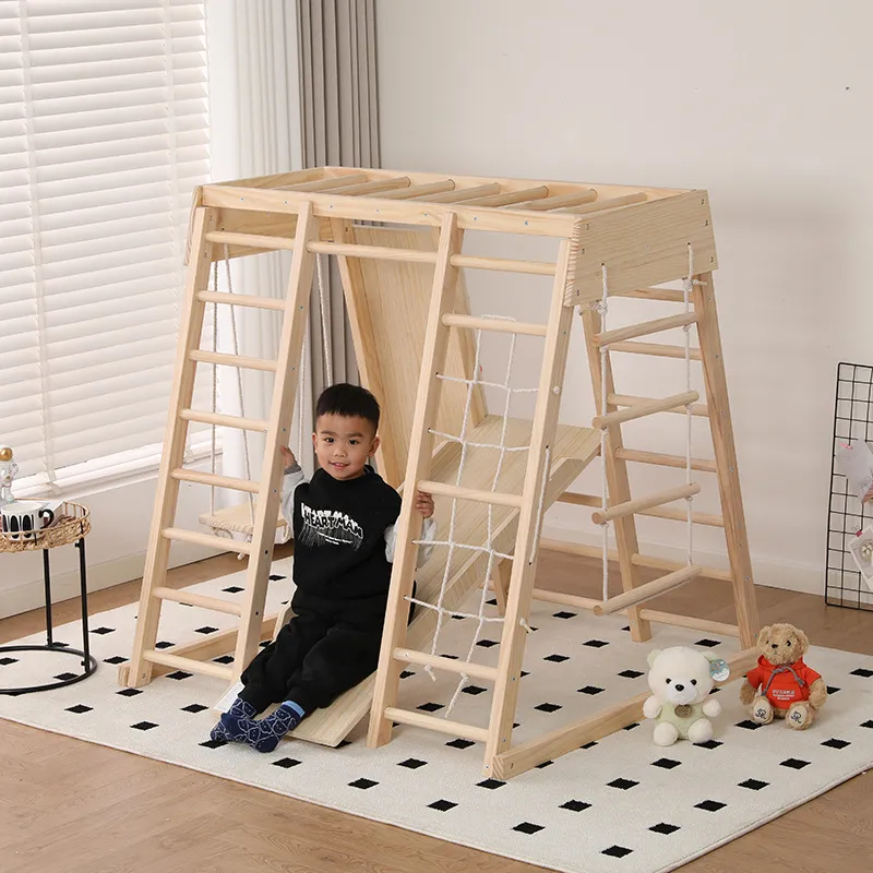 JMZ Wooden Jungle Gym Slide Cl - Kids Outdoor Jungle Gym With Slide recension och pris