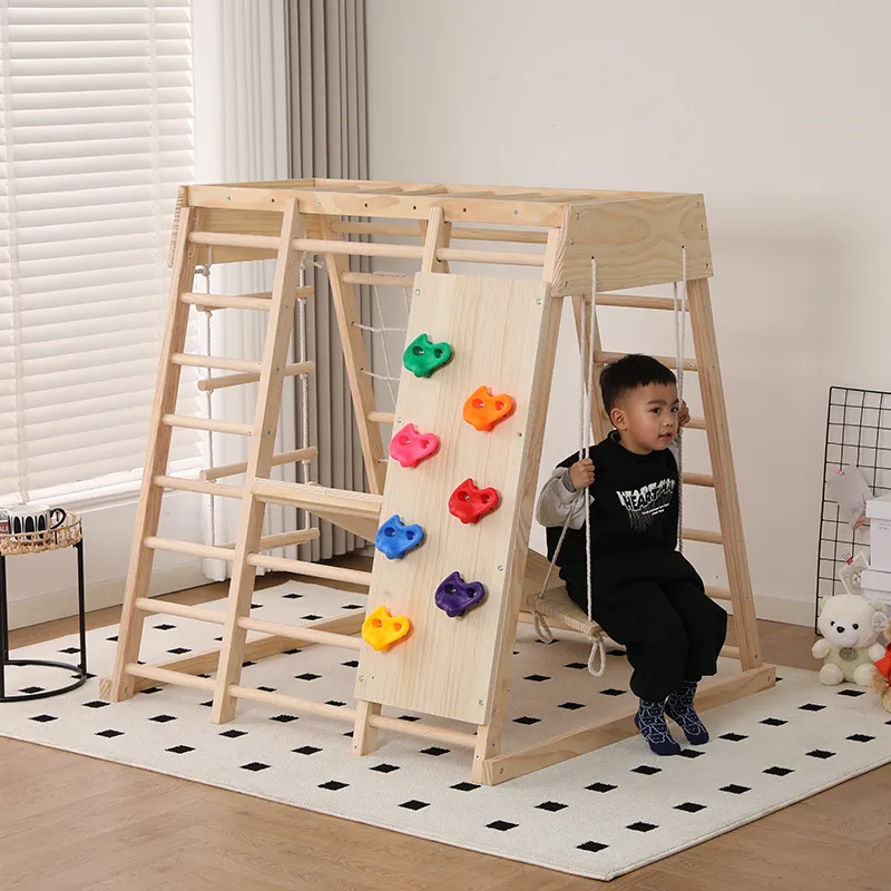 JMZ Wooden Jungle Gym Slide Cl - Kids Outdoor Jungle Gym With Slide recension och pris