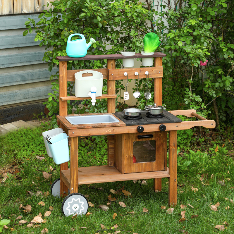 Montessori Outdoor Wooden Mud  - Kids Outdoor Wooden Playset recension och pris