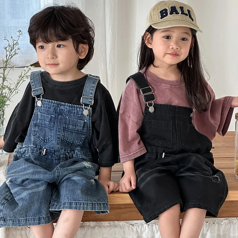 2026 Summer Unisex Kids Denim  - Kids Outdoor Overalls recension och pris