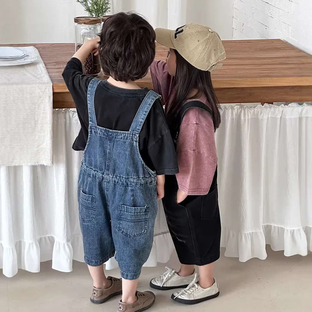 2026 Summer Unisex Kids Denim  - Kids Outdoor Overalls recension och pris