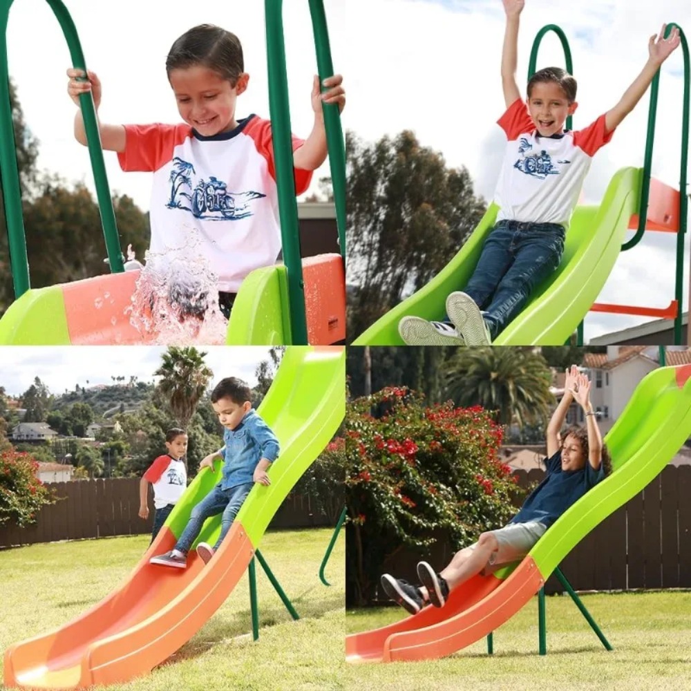 Patio Umbrellas-Playground Sli - Kids Outdoor Swing And Slide recension och pris