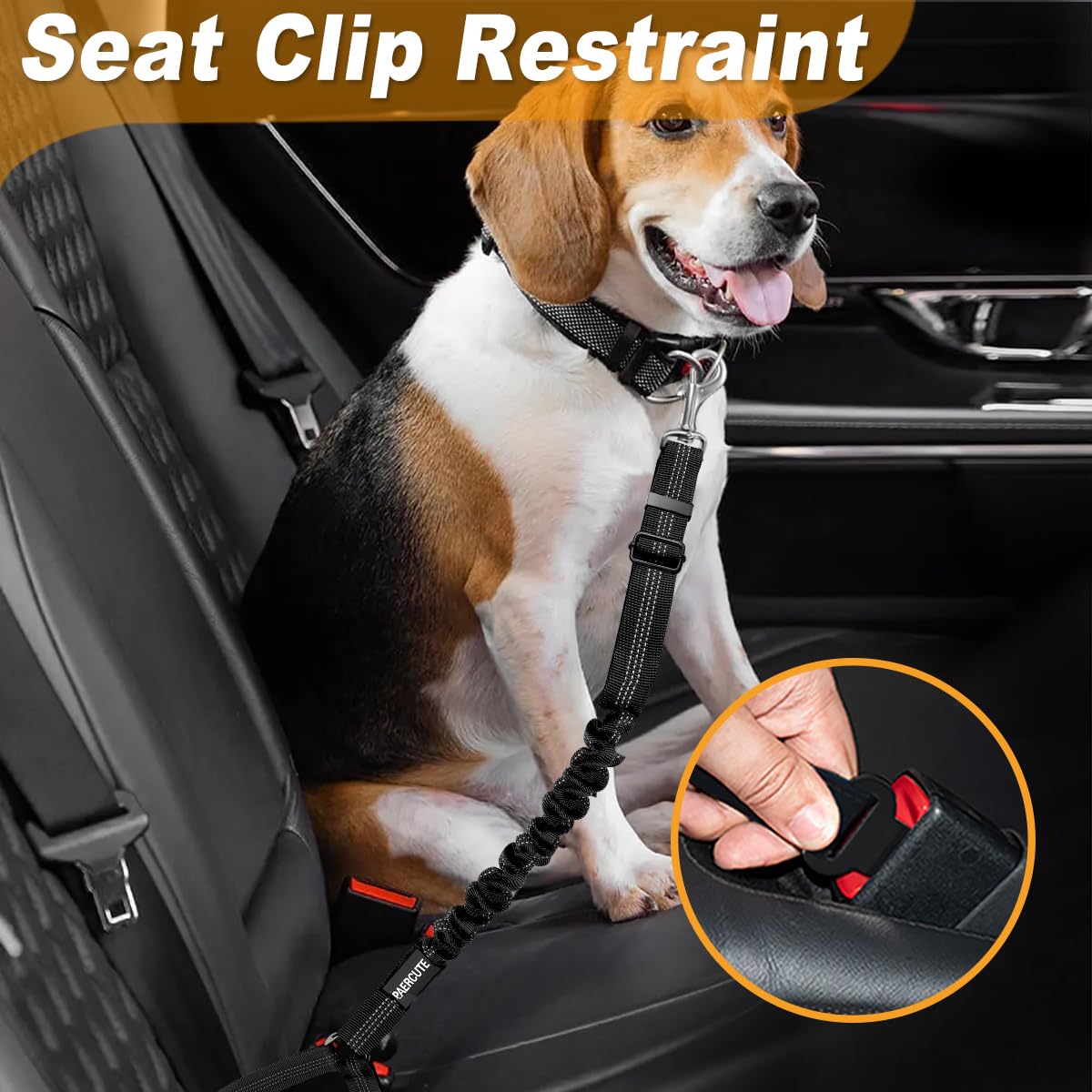 2 in 1 Solid Dog Harness Leash - Swing Seat Belt recension och pris