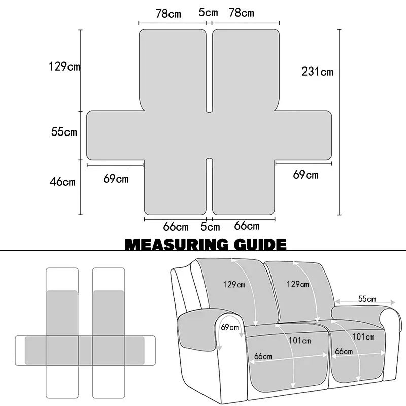 1/2/3 Seater Recliner Sofa Cov - Kids Outdoor Lounger Chair recension och pris